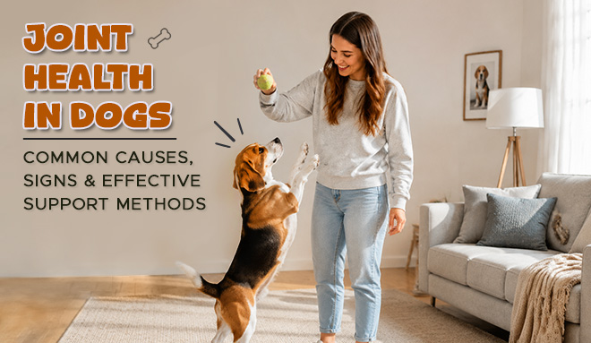 Joint Health in Dogs – Common Causes, Signs & Effective Support Methods